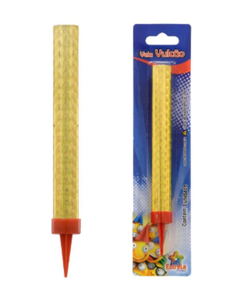 Vela de aniversário vulcão