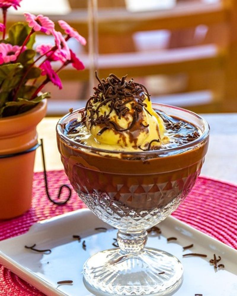 Brownie na taça com nutella