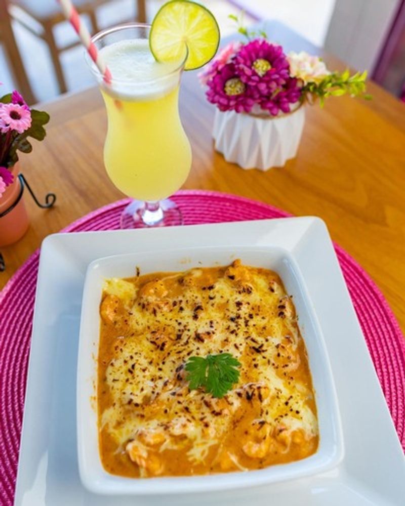 À parmegiana de camarão