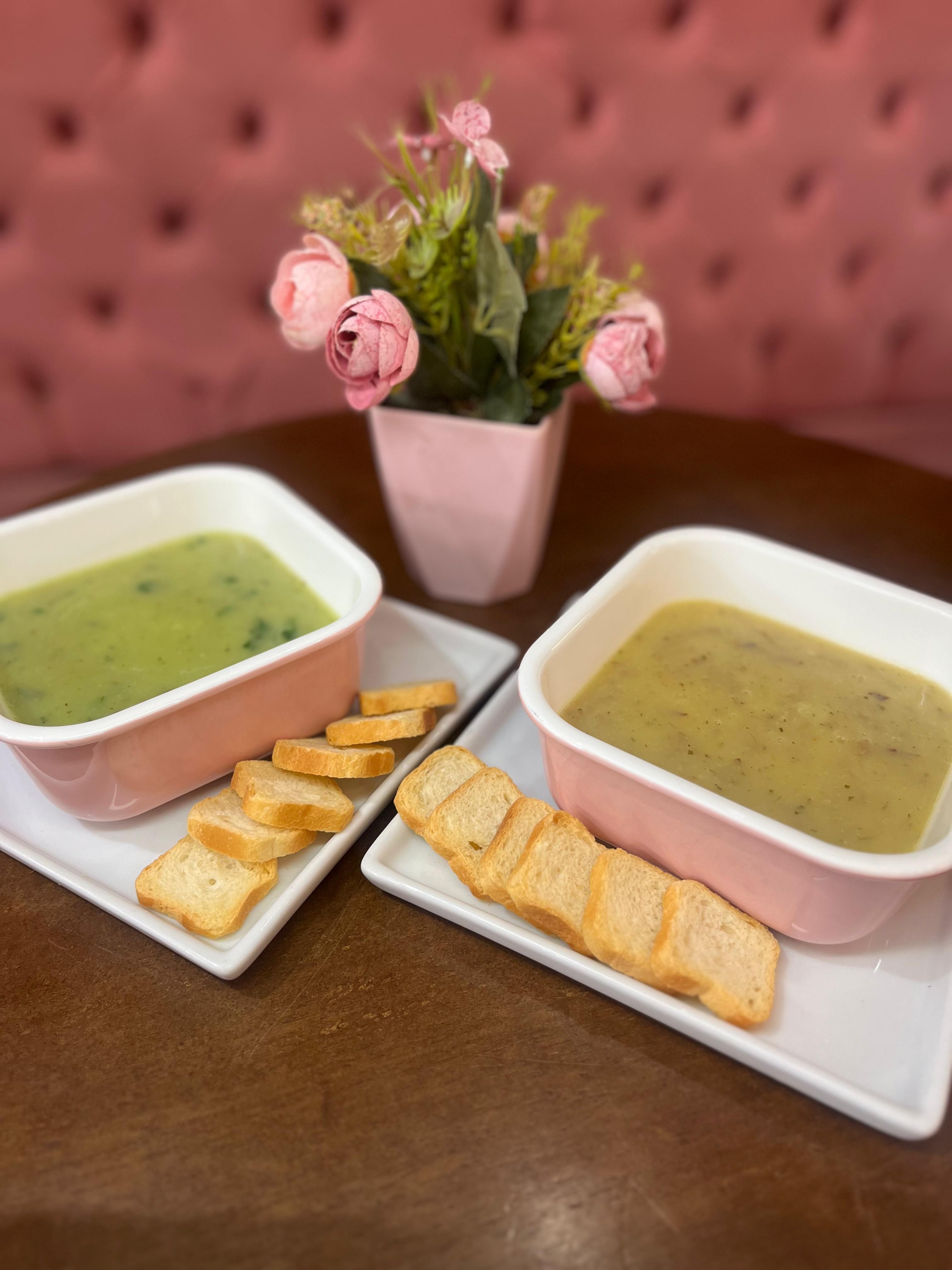 Sopa cremosa de frango