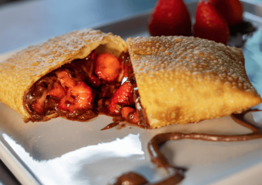 Pastel de morango com chocolate 