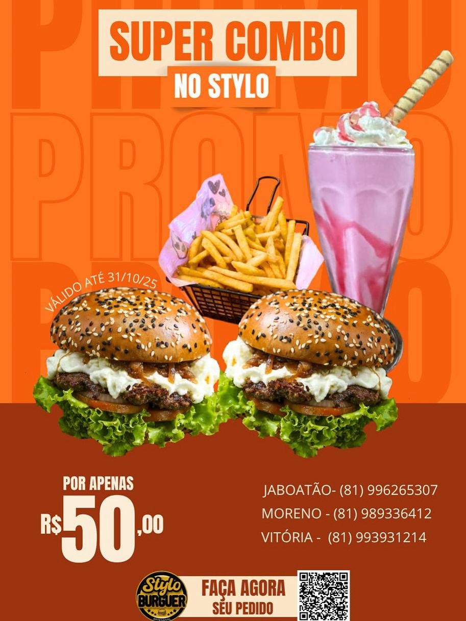 2 Stylo 5 + Batata + Milk Shake