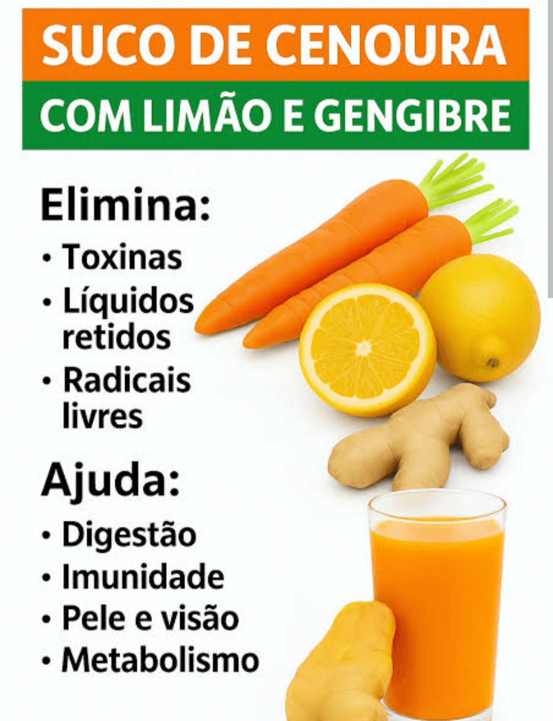 Suco saúde cenoura 