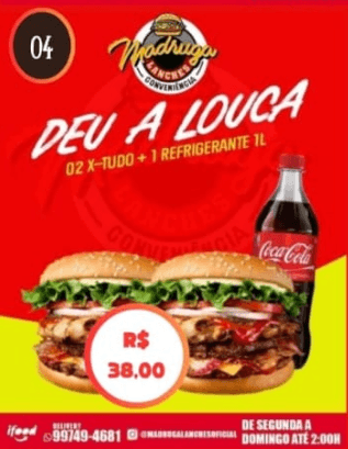 2 X-Tudo + Coca Cola 1 Litro