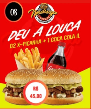 2 X-Picanha + Coca Cola 1 Litro