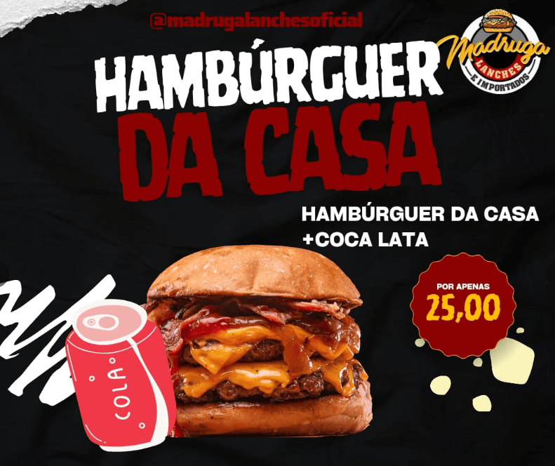 Combo Hambúrguer da Casa