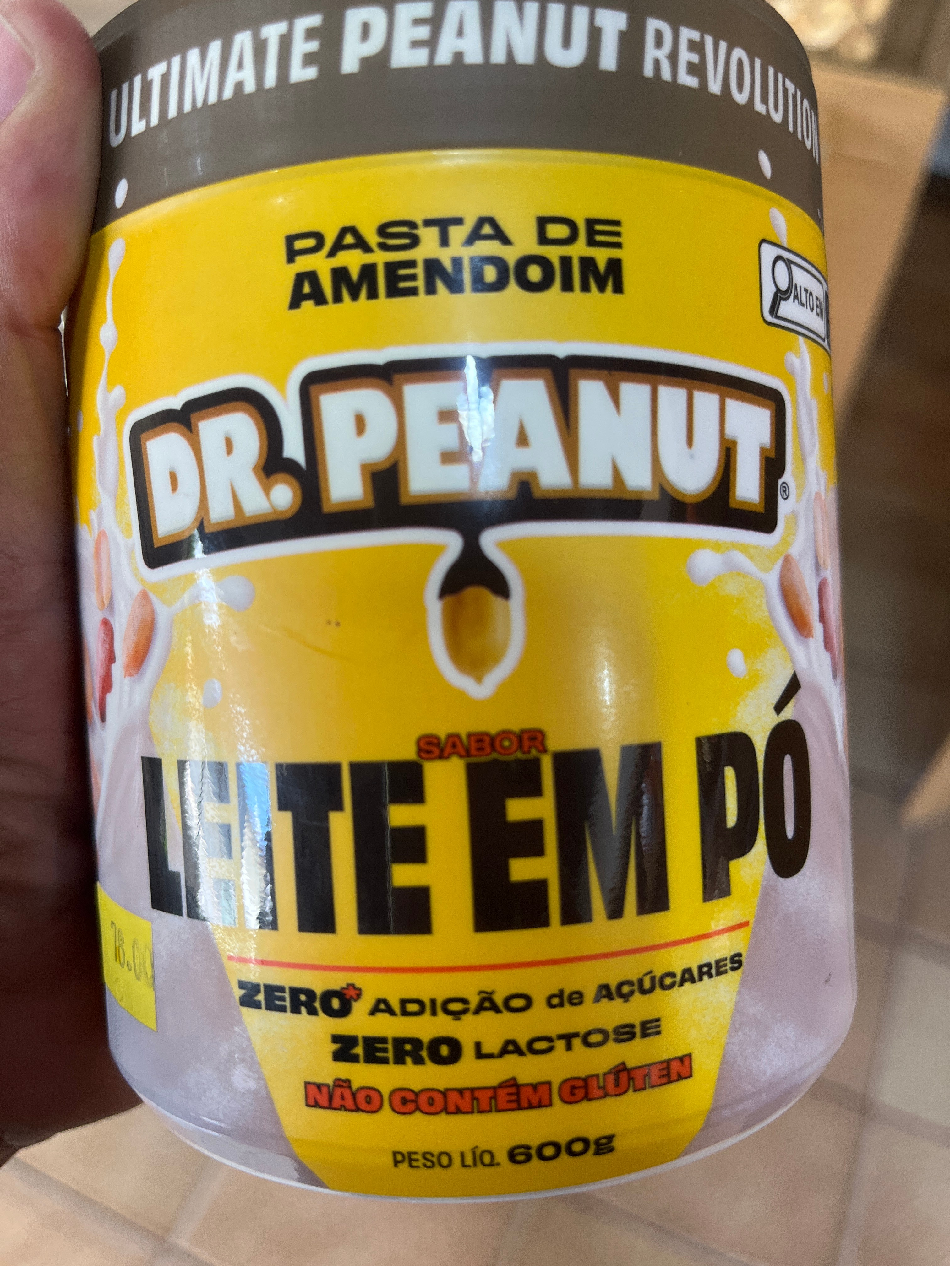 Pasta de amendoim Dr Peanut leite em pó 600g