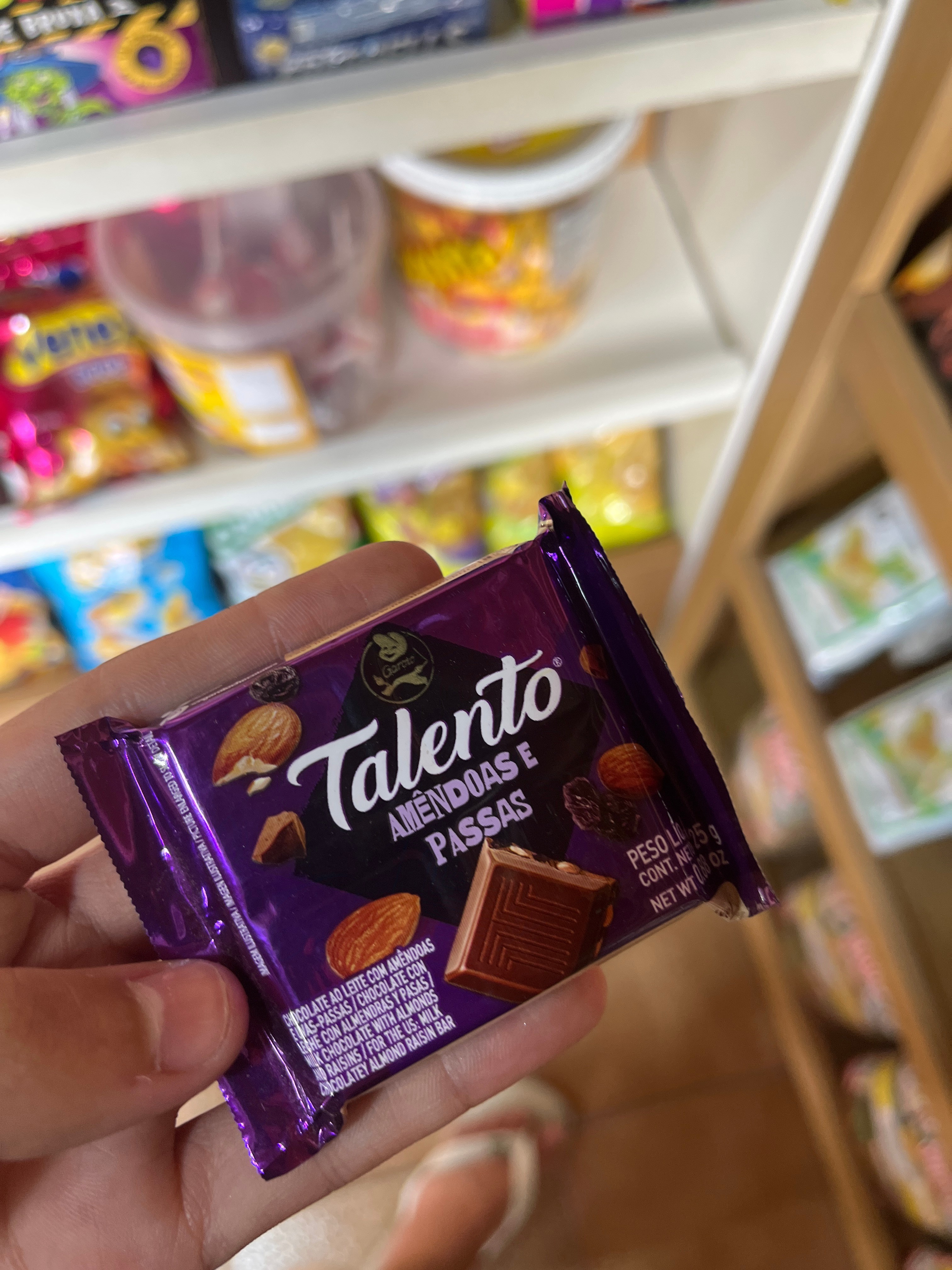 Talento amendoas e passas 25g