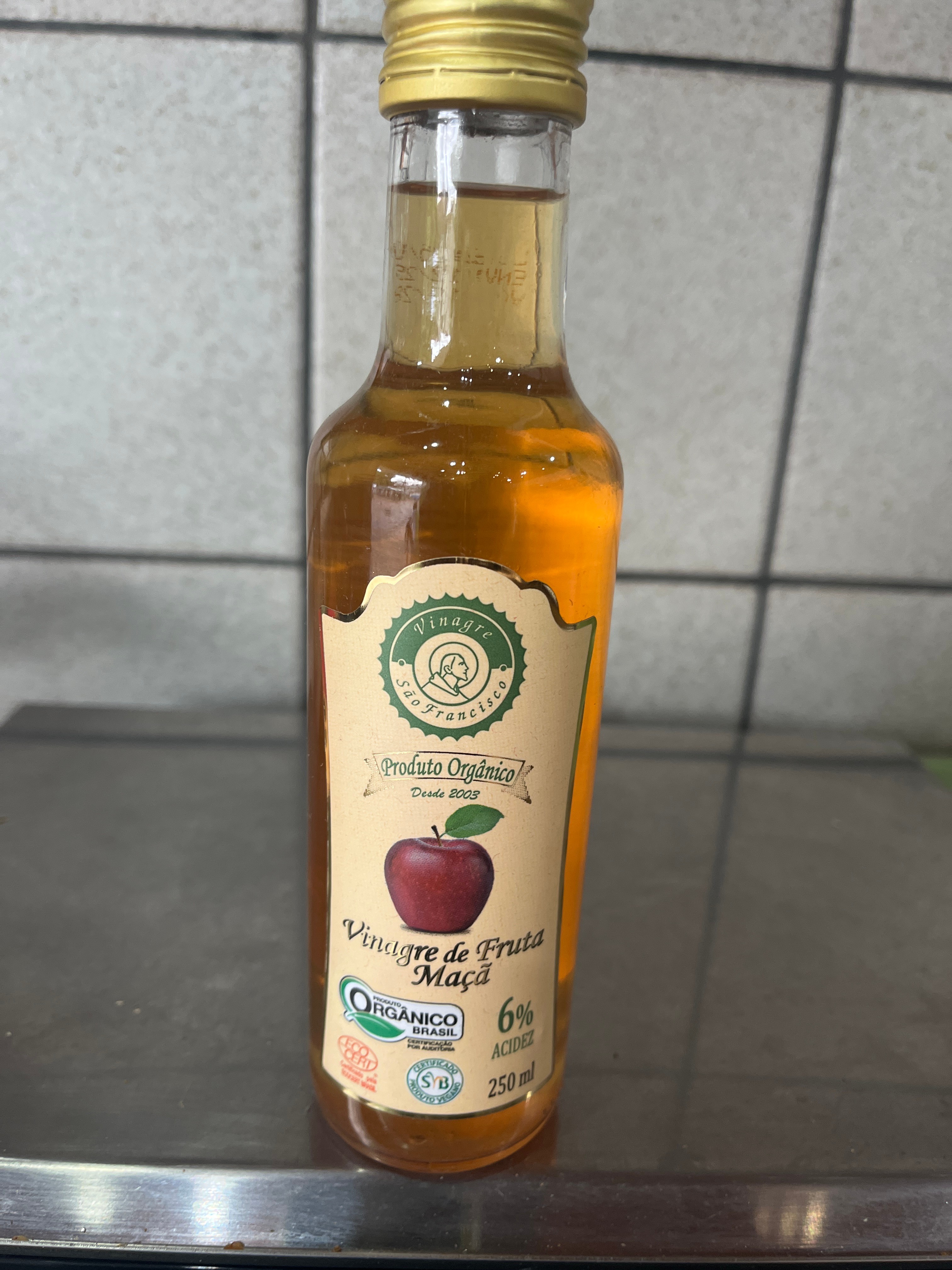 Vinagre de maçã orgânico 6% 250ml
