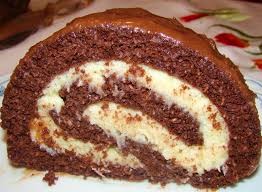 Fatia Rocambole de Chocolate com Ninho