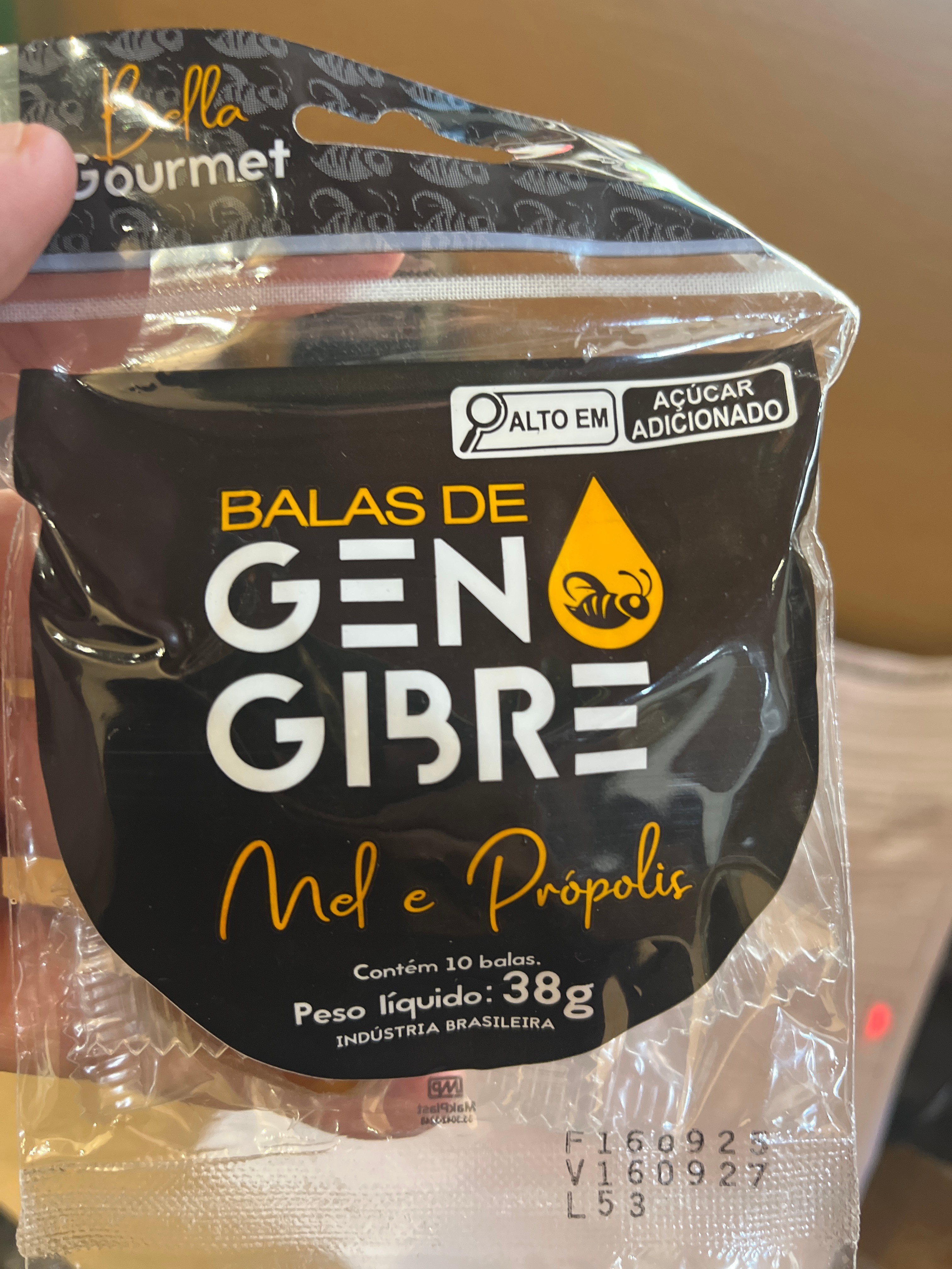 Balas de Gengibre mel e própolis 