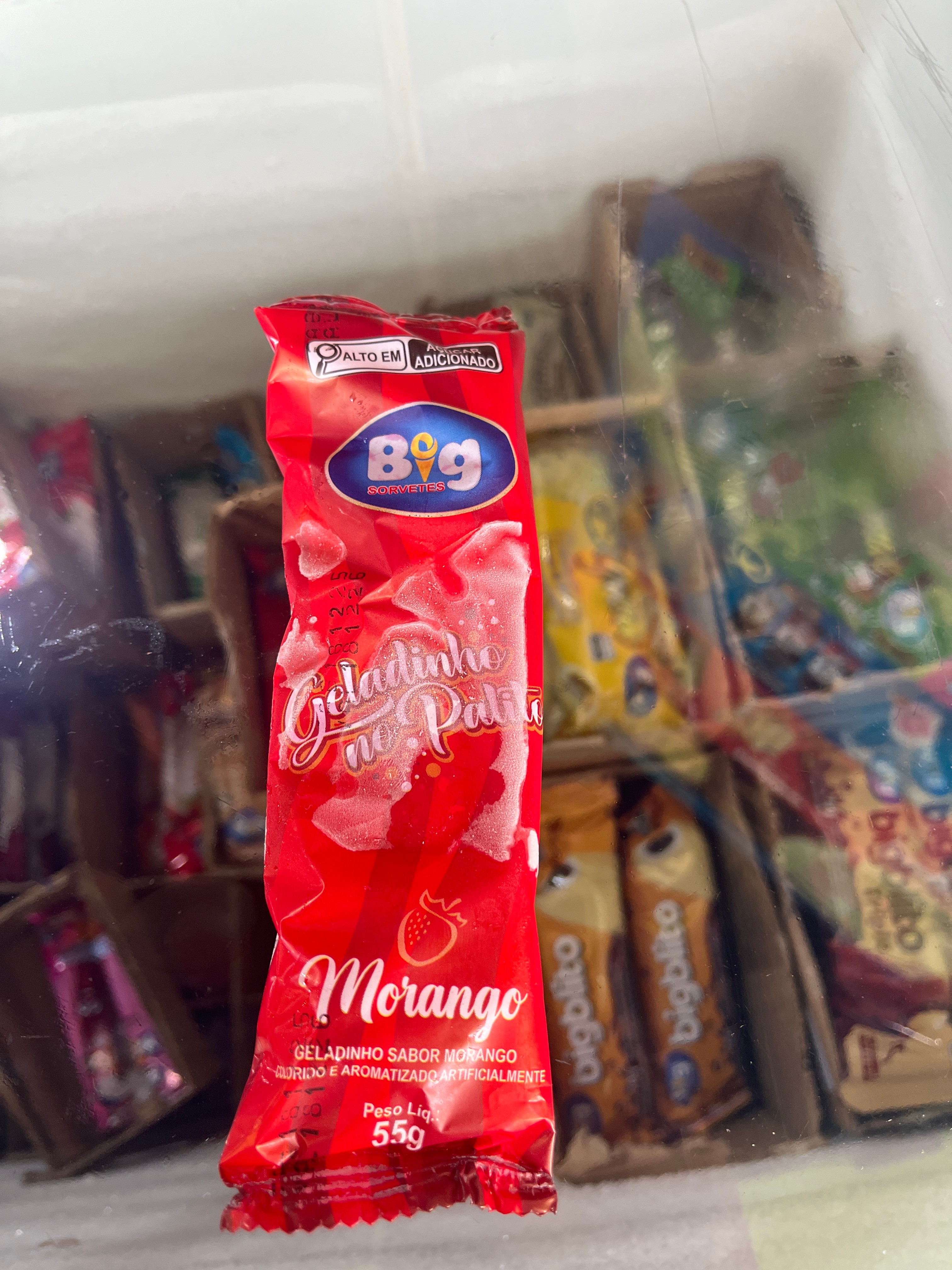 Geladinho do palito morango 55g