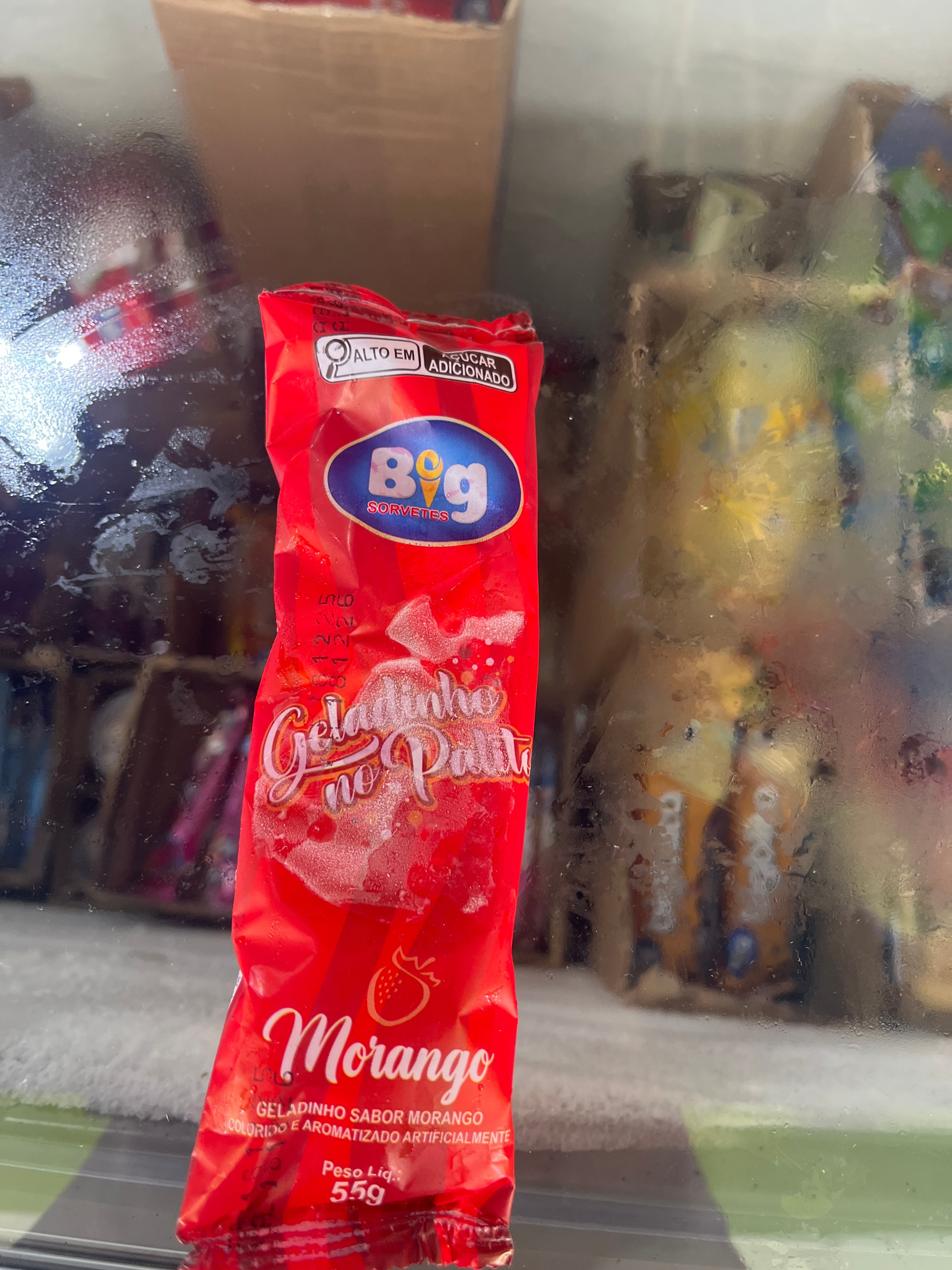 Geladinho no Palito morango