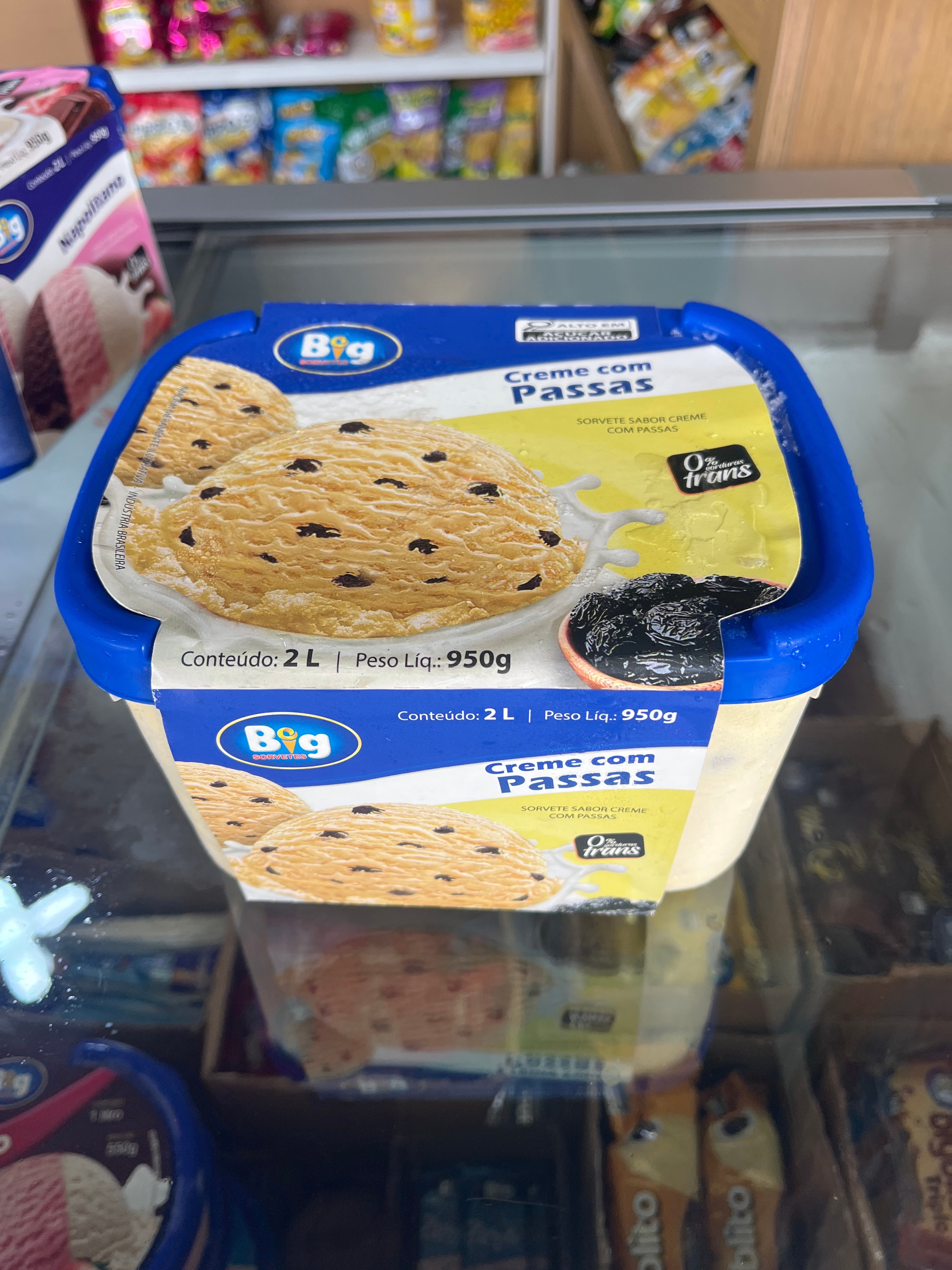 Creme com Passas