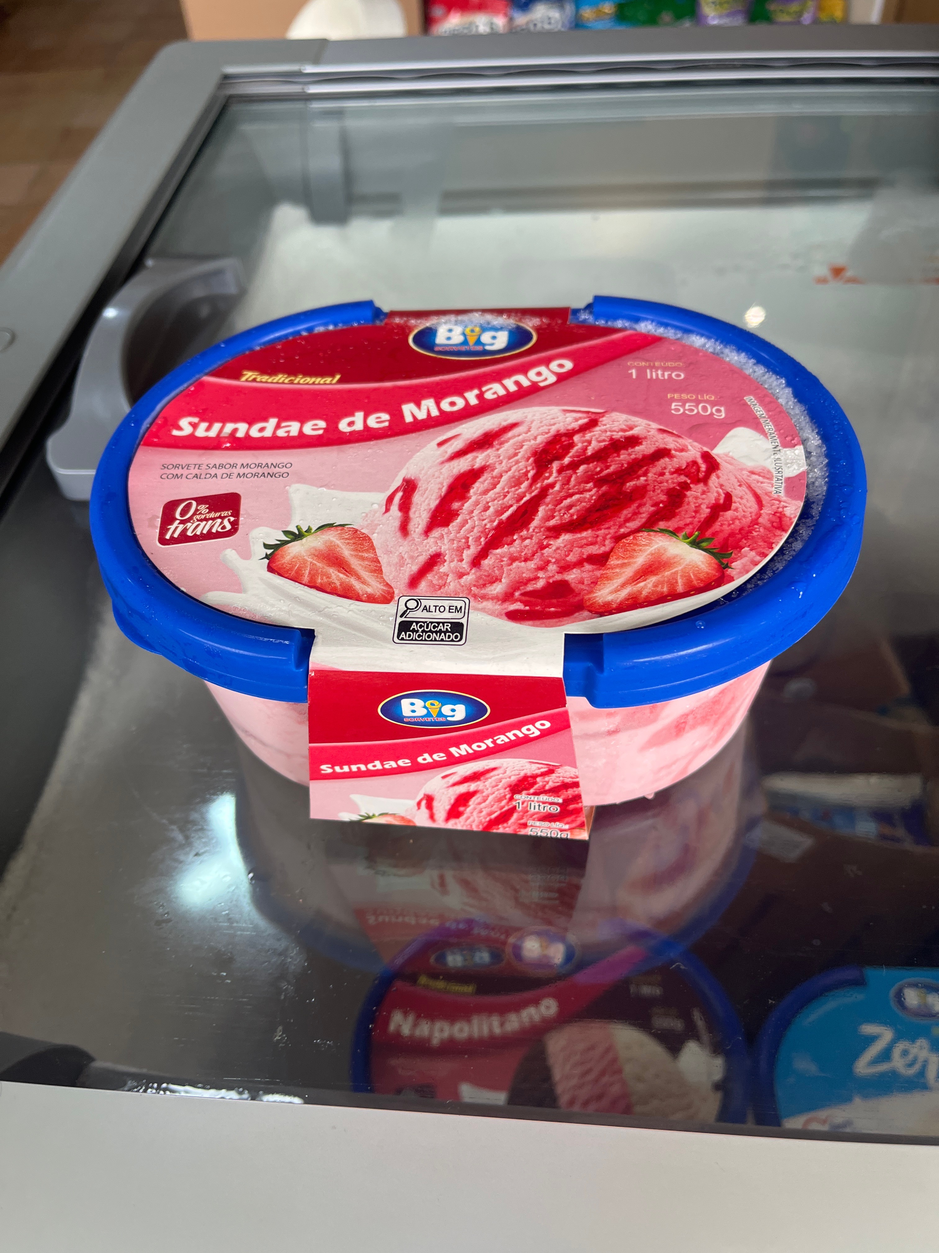 Sundae de morango 1 litro