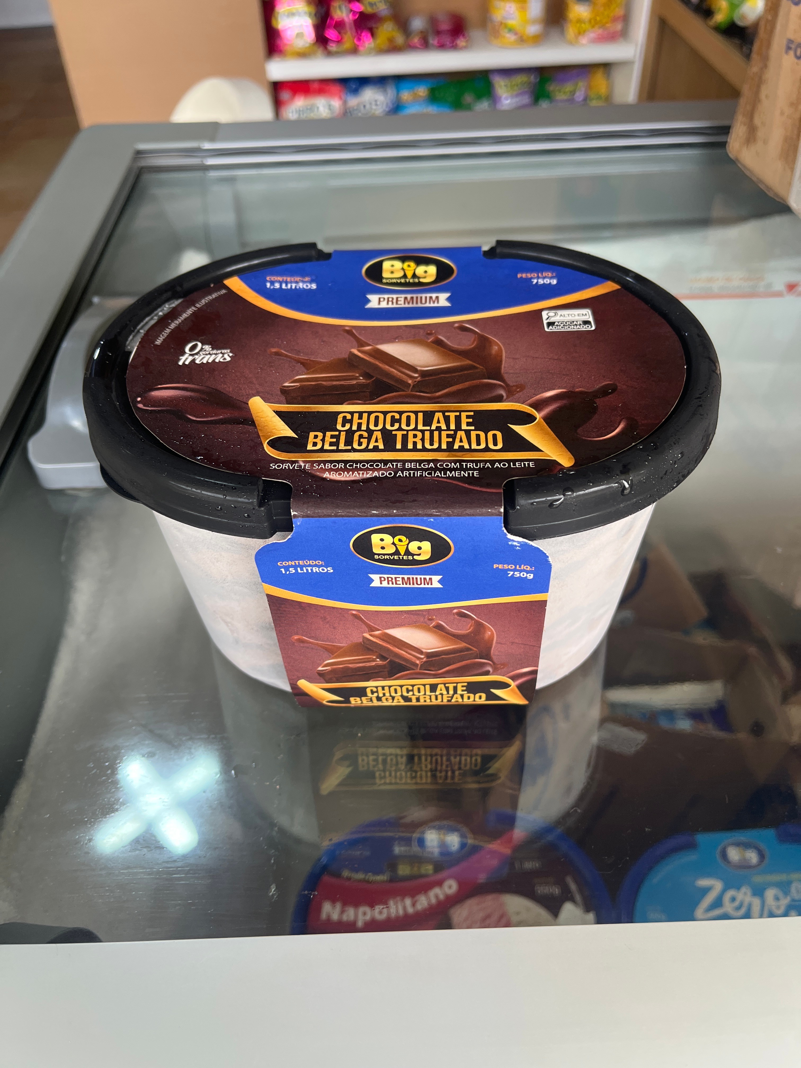Chocolate belga trufado 1,5l litro
