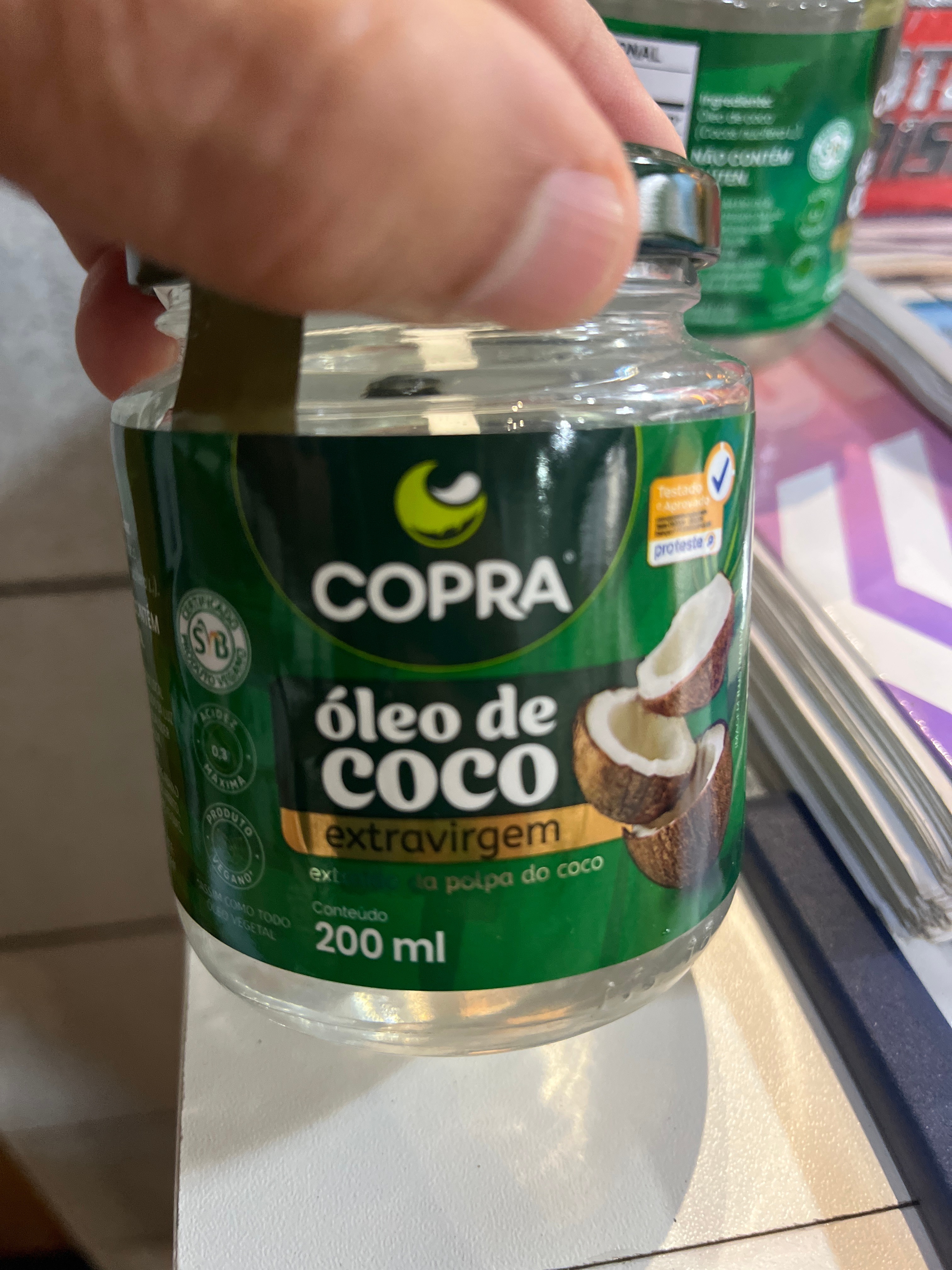 Óleo de coco extra virgem copra 200ml