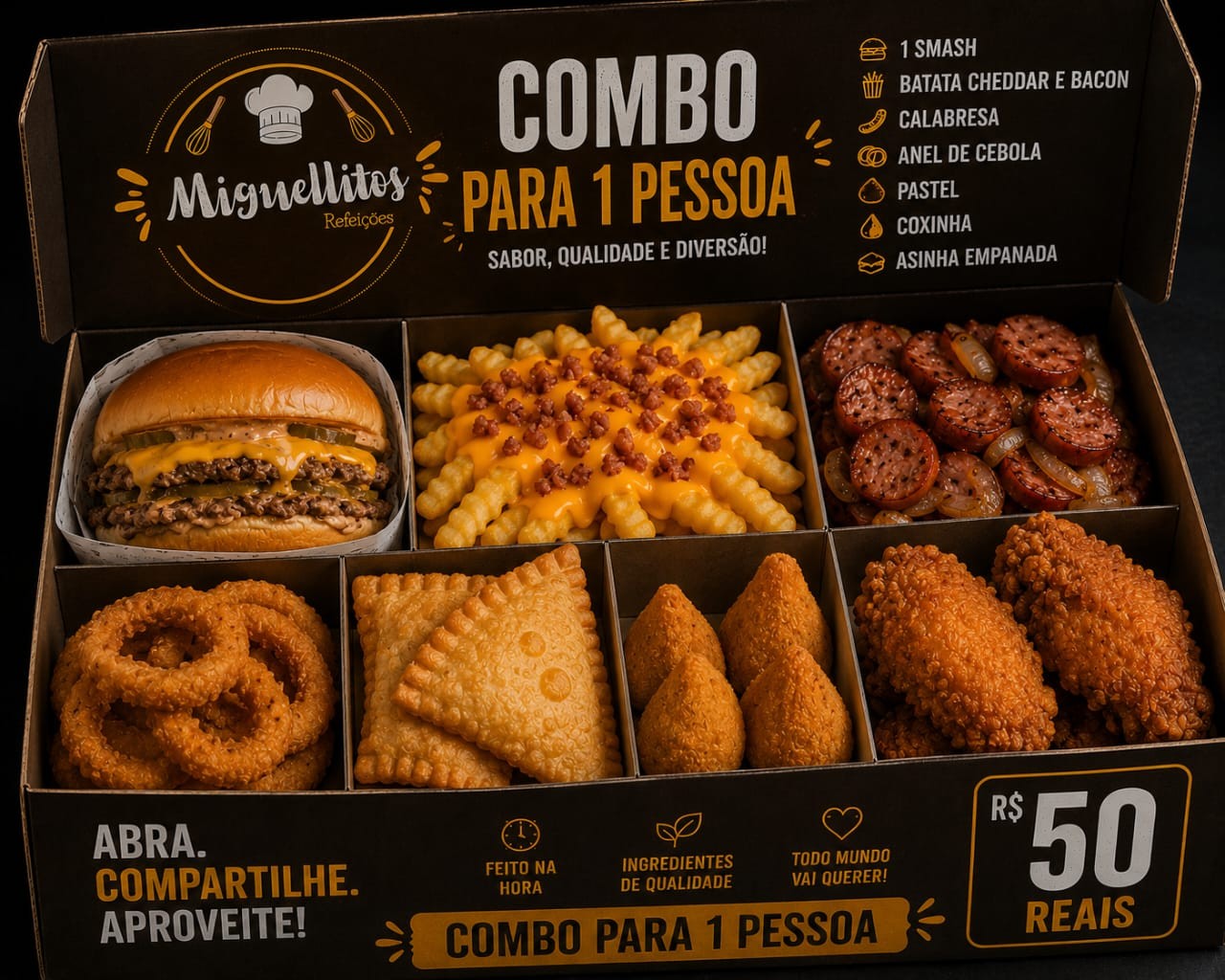 Combo na caixa individual